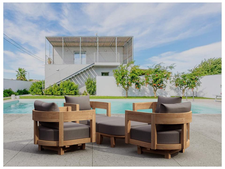 Coronado Teak 6 Piece Deep Seating Lounge Set