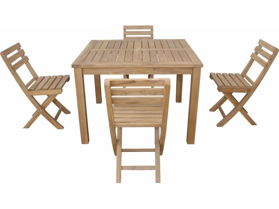 Montage Alabama 5-Piece Square Teak Dining Set