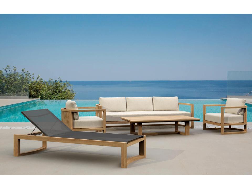 Junus Natural 5 Piece Patio Lounge Set