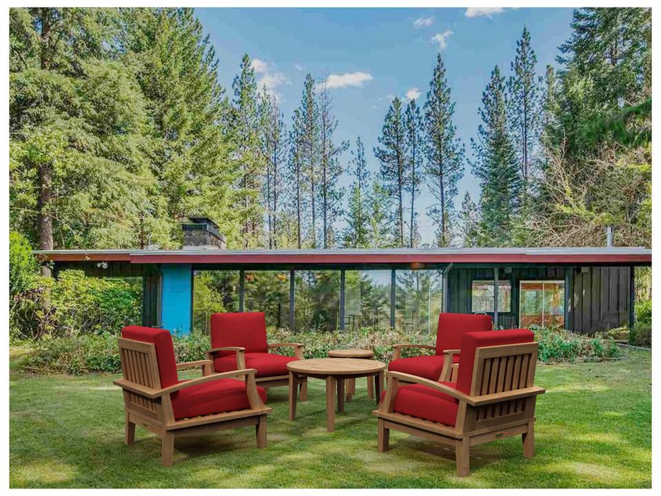 Brianna 6-Piece Teak Deep Seating Armchair Set