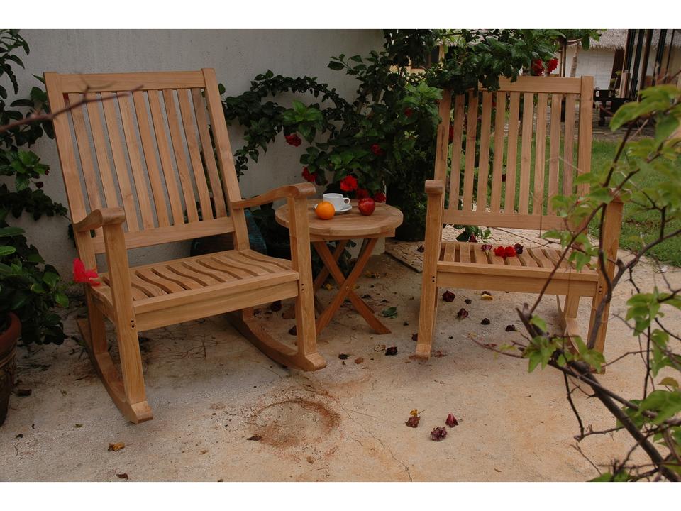 Del-Amo Bahama 3-Piece Set with Folding Round Side Table