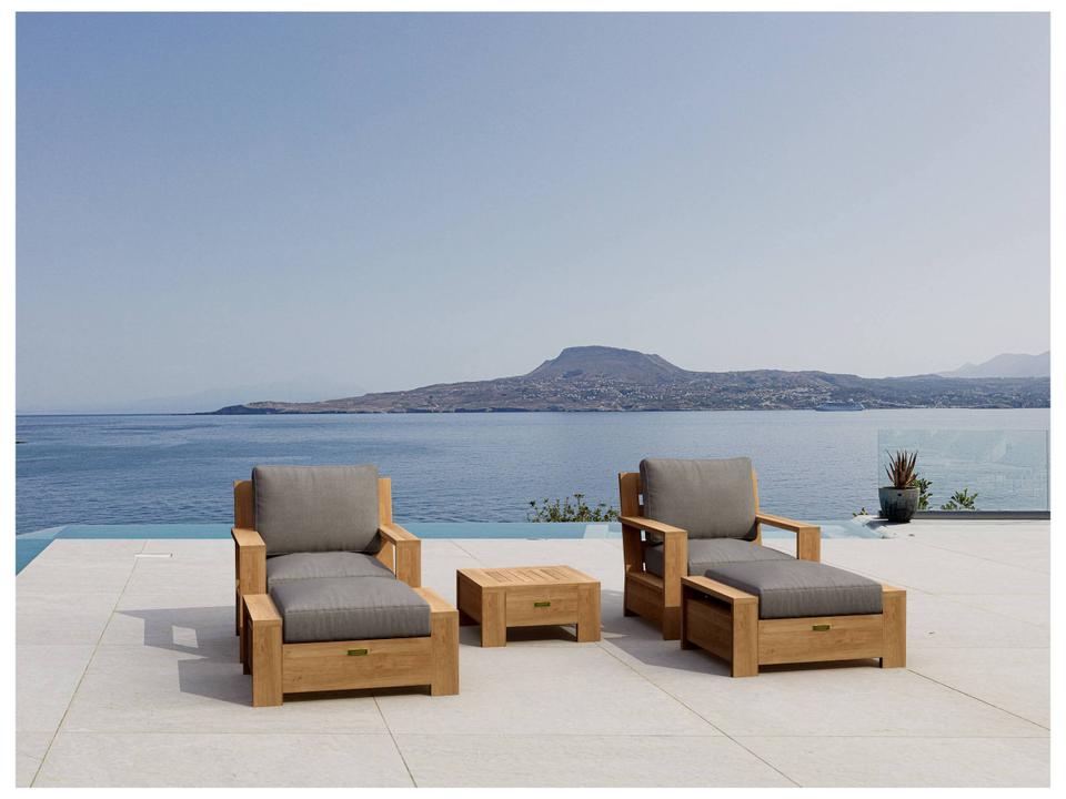 Madera Deep Seating Teak Outdoor Patio Lounge Set