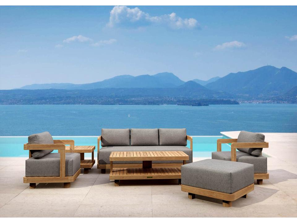 Granada 6-Piece Deep Seating Teak Outdoor Lounge Set