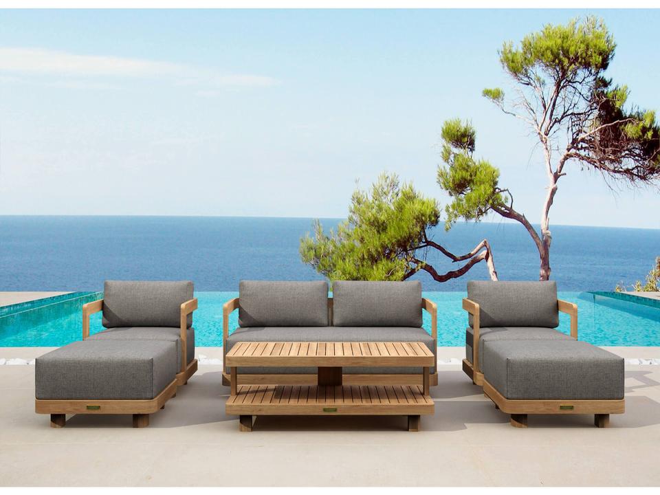 Granada 6-Piece Deep Seating Teak Patio Lounge Set