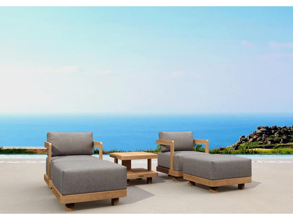 Granada Deep Seating Teak Patio Lounge Set