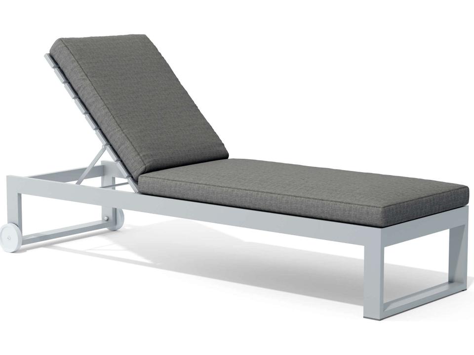 Lucca Aluminum Sun Lounger in Dark Grey