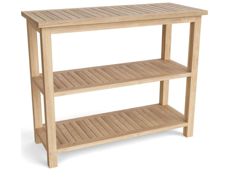Towel Console with 2 Shelves Table