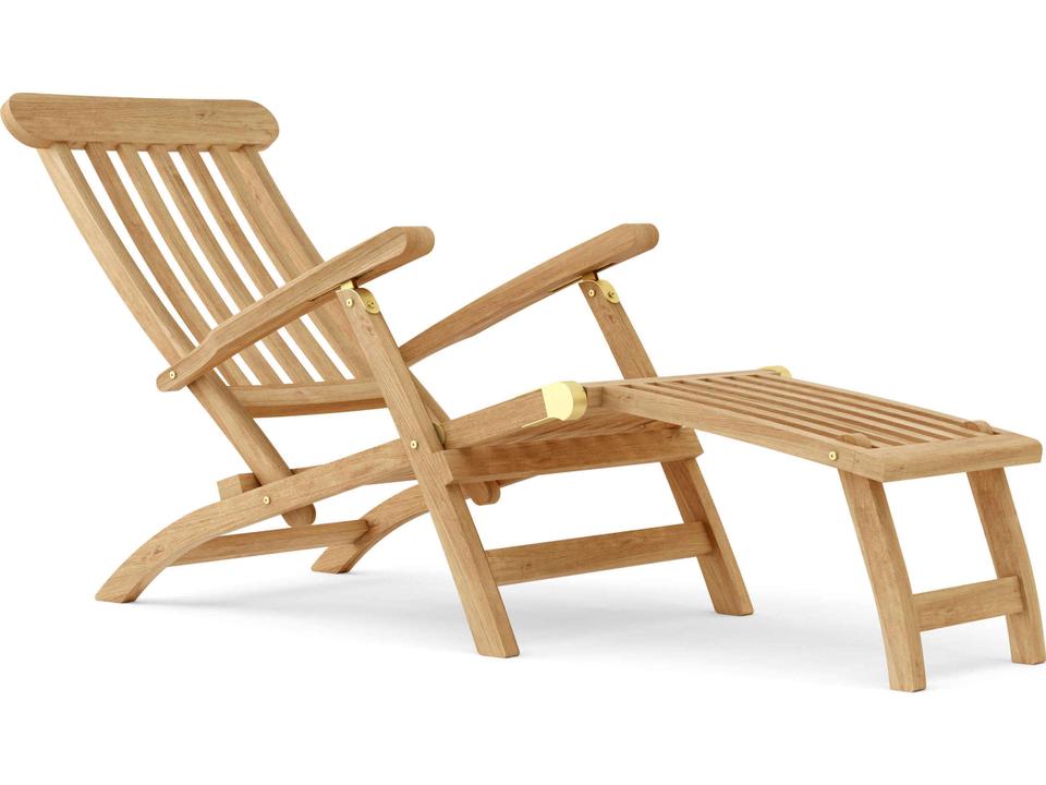 Royal Steamer Teak Armchair in Natural Finish