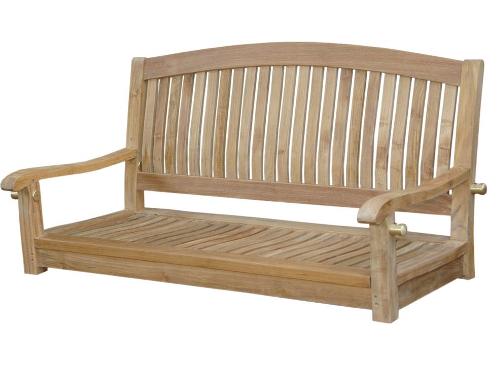 Del-Amo 2-Seat Teak Wood Outdoor Swing Bench