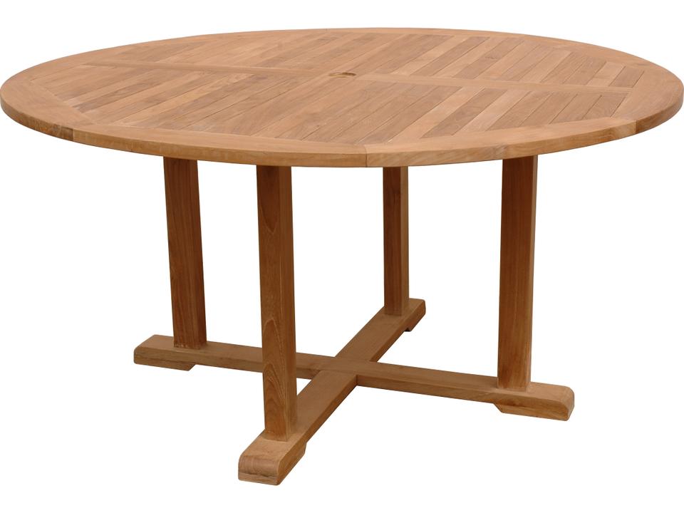 Tosca 59-Inch Round Teak Dining Table