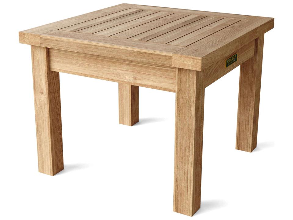 Bahama 20 Inch Square Teak Mini Side Table