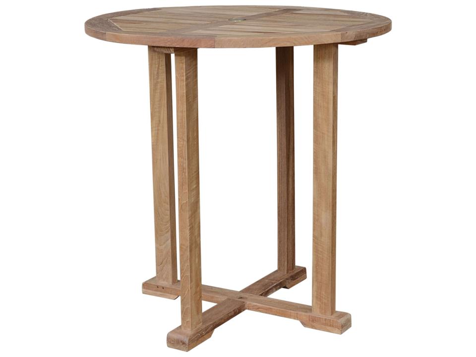 Bahama 39-Inch Round Bar Table in Natural Teak