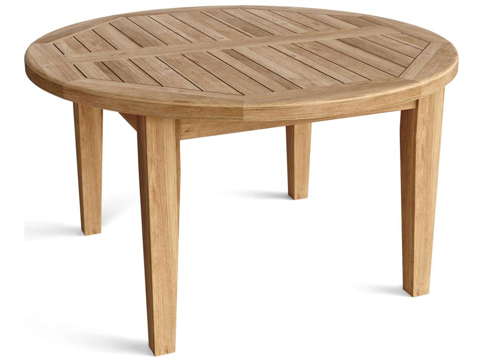 Brianna 35-Inch Round Teak Outdoor Coffee Table