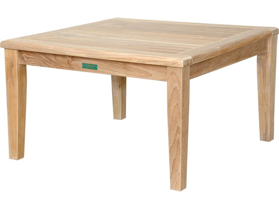 Brianna 32-Inch Square Outdoor Coffee Table in Natural Teak