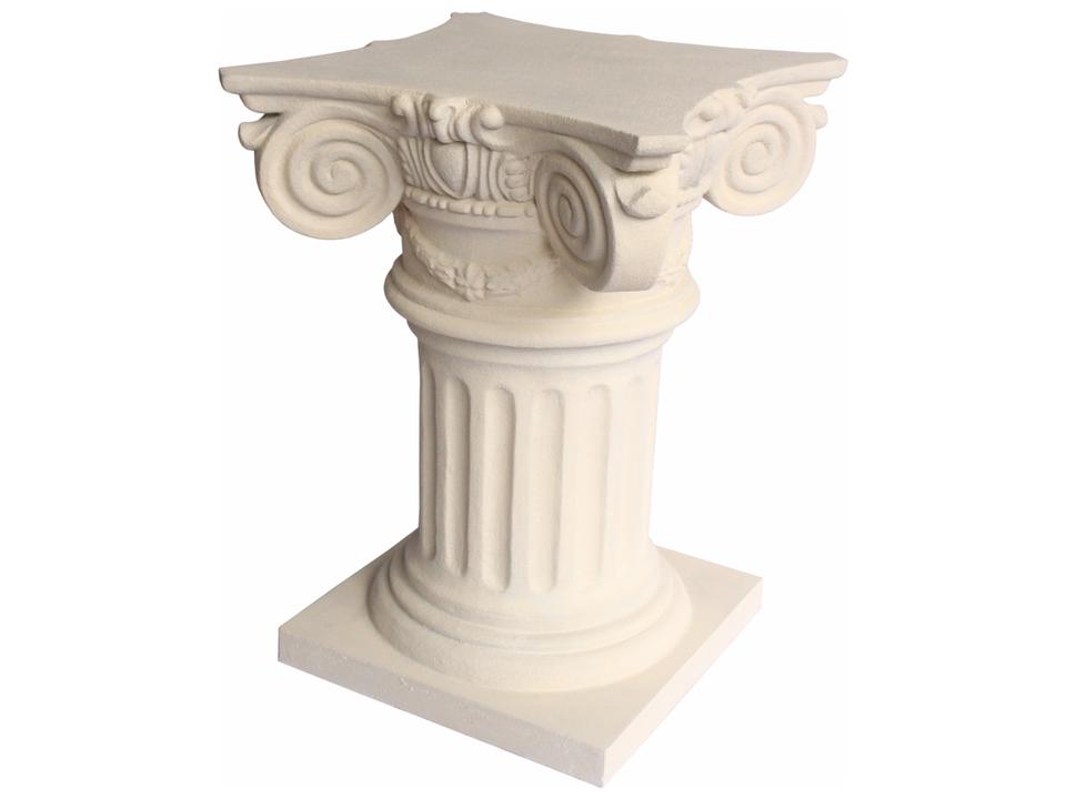 Florence White Cast Limestone Pedestal