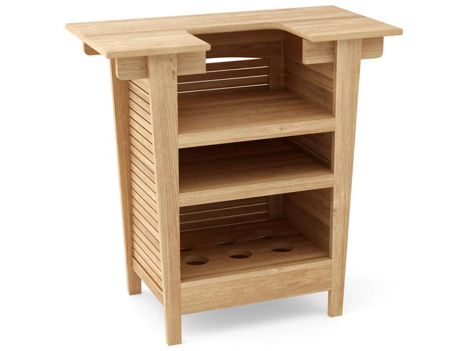 Montego Bar Table with Shelves