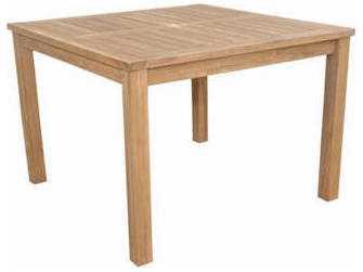 Montage 42-Inch Square Teak Dining Table with Umbrella Hole