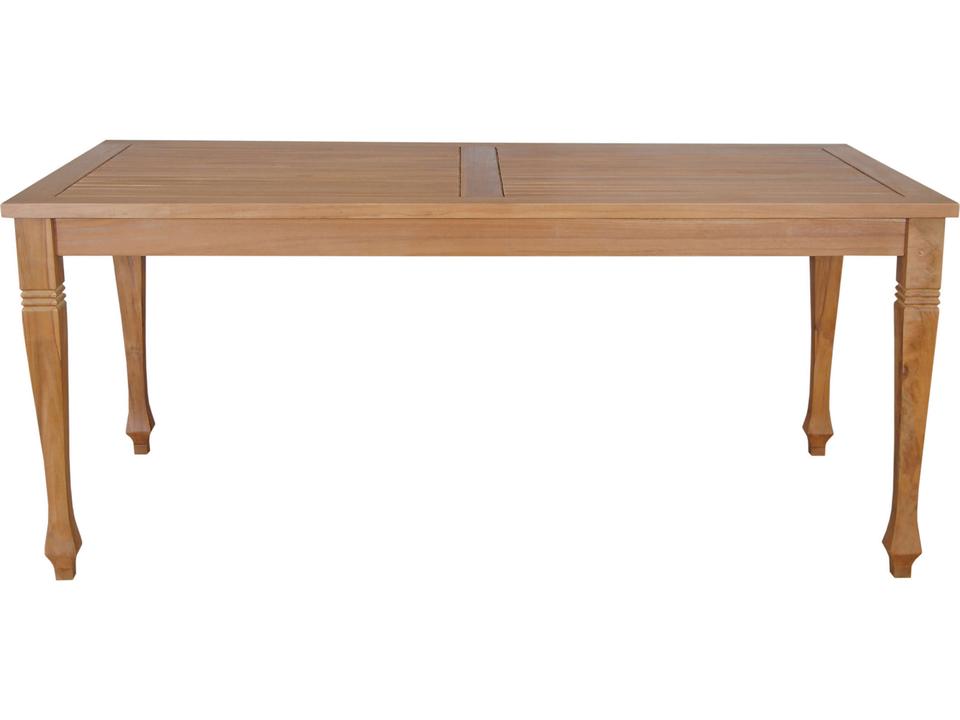 Rockford 65-Inch Rectangular Teak Dining Table in Natural