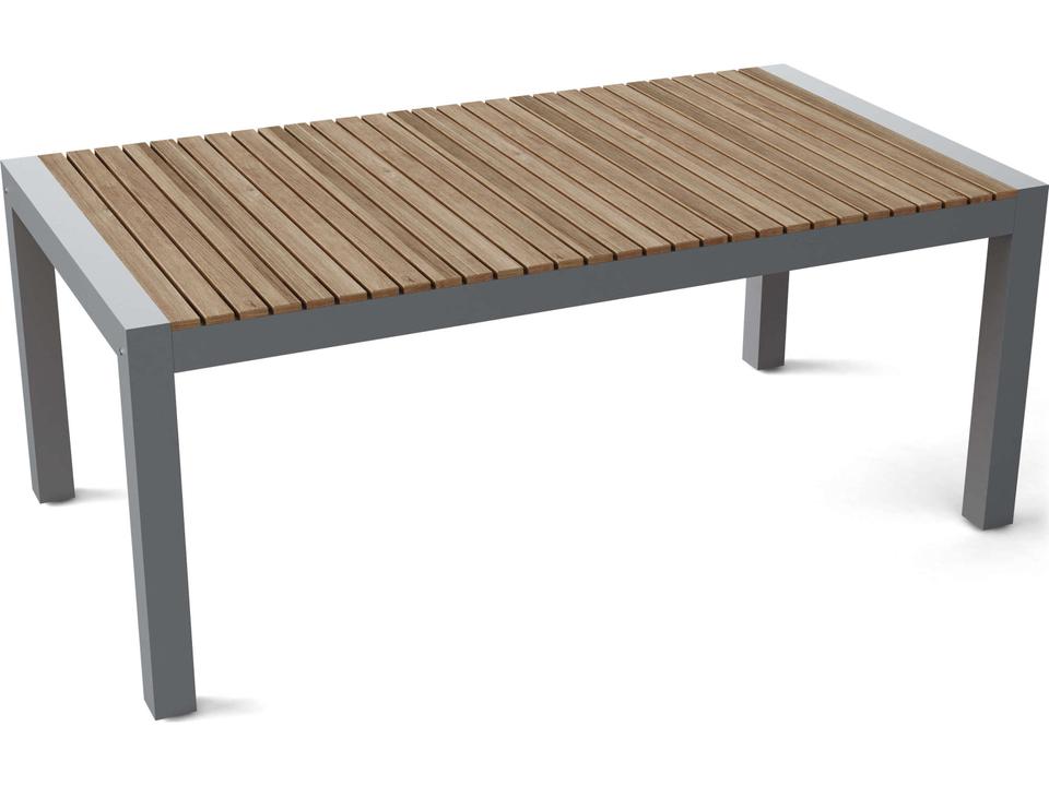 Seville 73-Inch Rectangular Teak Dining Table with Aluminum Frame