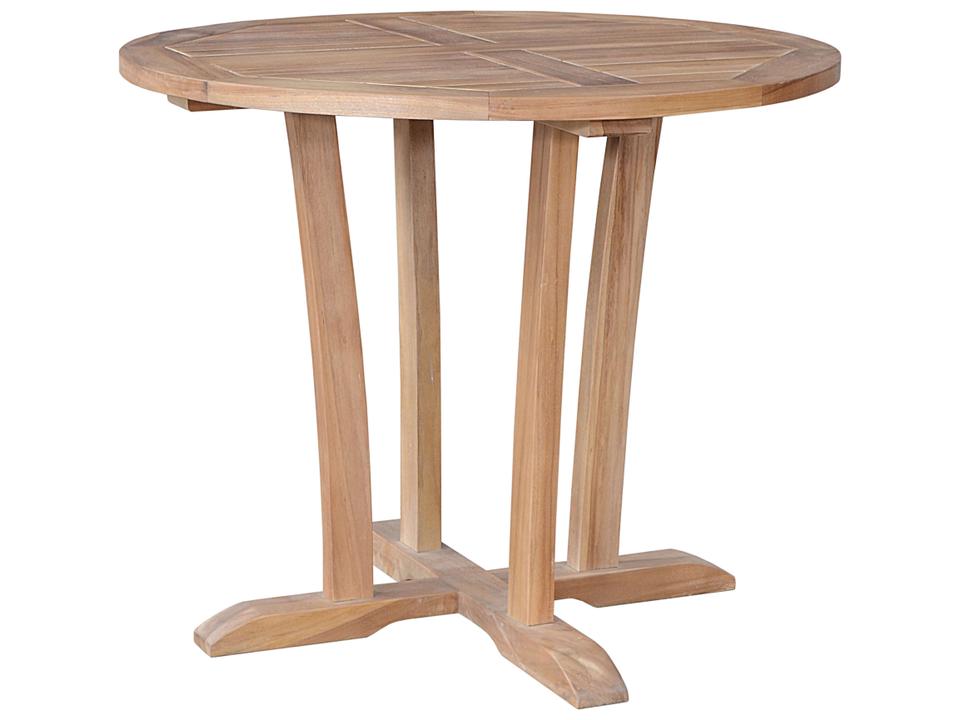 Descanso 35-Inch Round Teak Bistro Table in Natural
