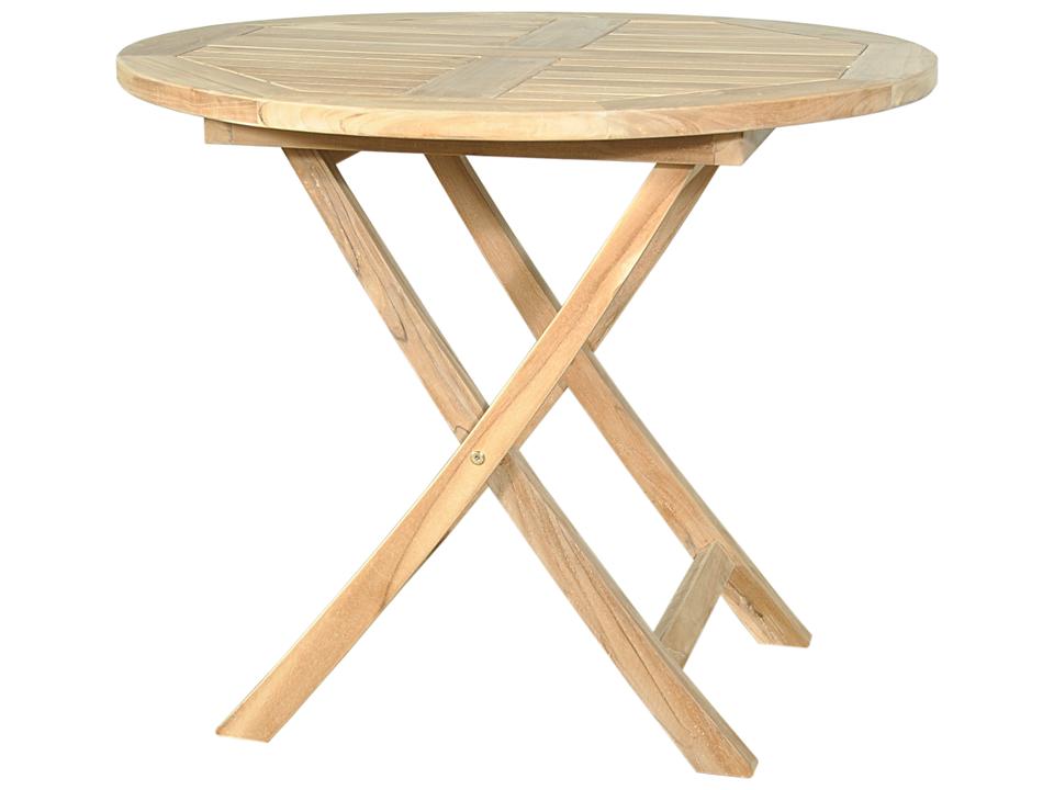 Bahama 35-Inch Round Teak Folding Bistro Table