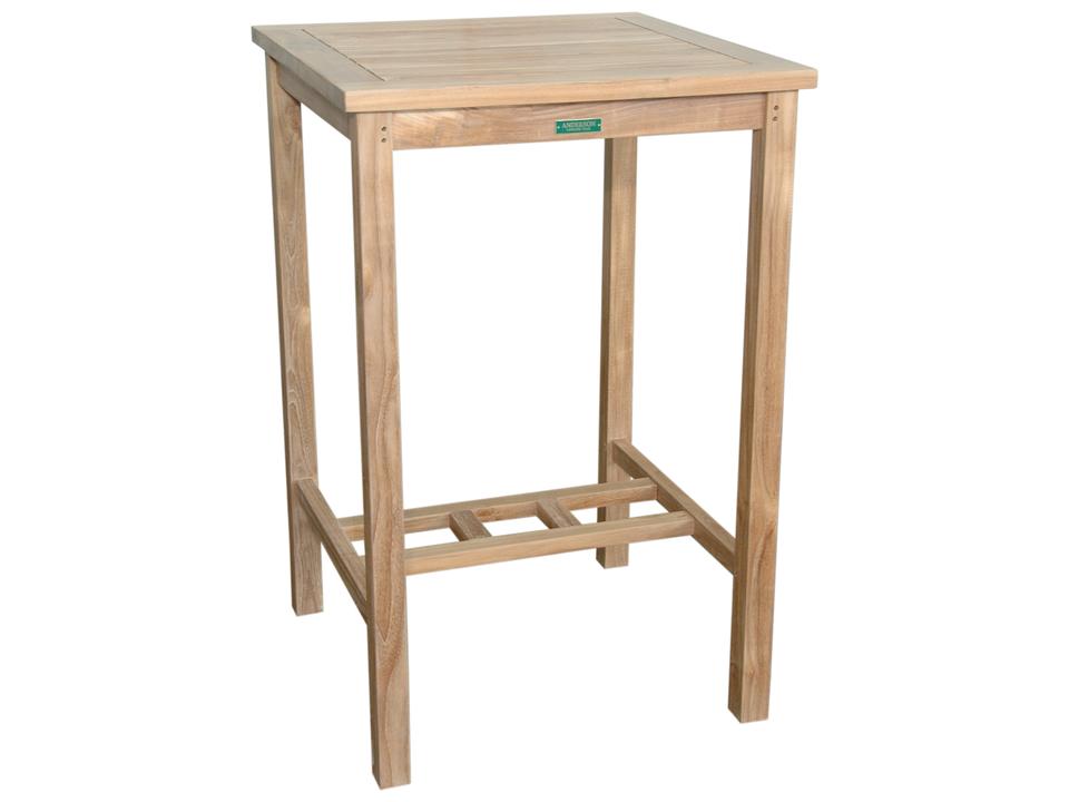 Avalon Square Bar Table in Natural Teak