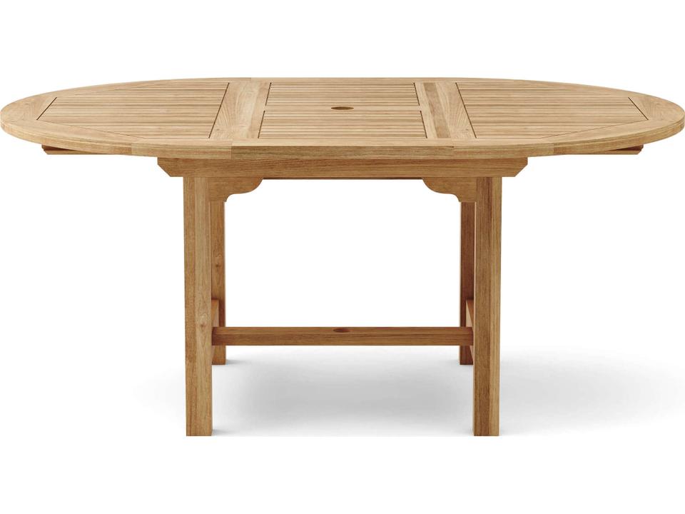 Bahama 47-67 Inch Teak Oval Extendable Dining Table