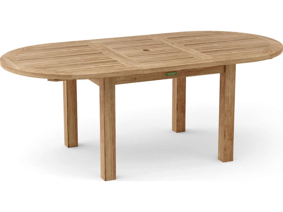 Bahama 78 Inch Teak Oval Extendable Dining Table