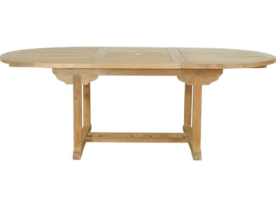 Bahama 87-Inch Oval Teak Extension Dining Table