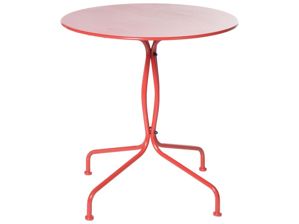 Martini Round Patio Bistro Table in Cherry Pie Powder-Coated Wrought Iron