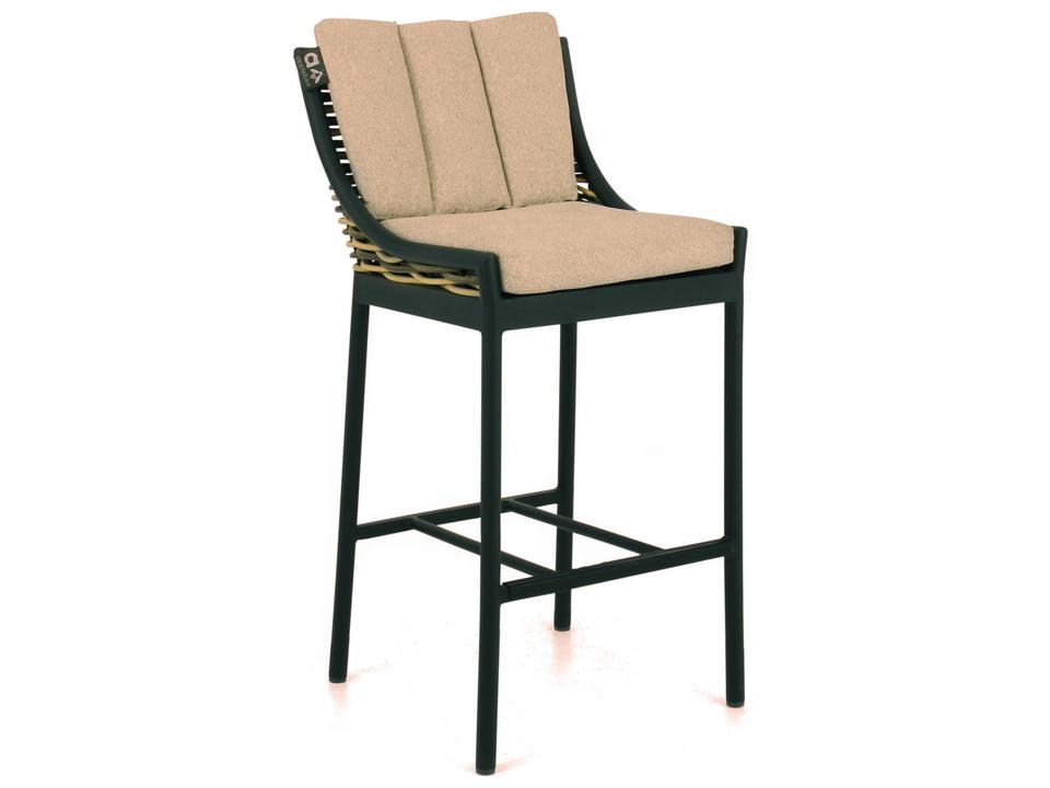 Milou Outdoor Aluminum Counter Stool in Black