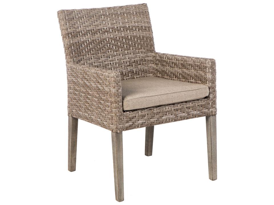 Cornwall Vintage Wicker Dining Armchair with Sunbrella Cushion