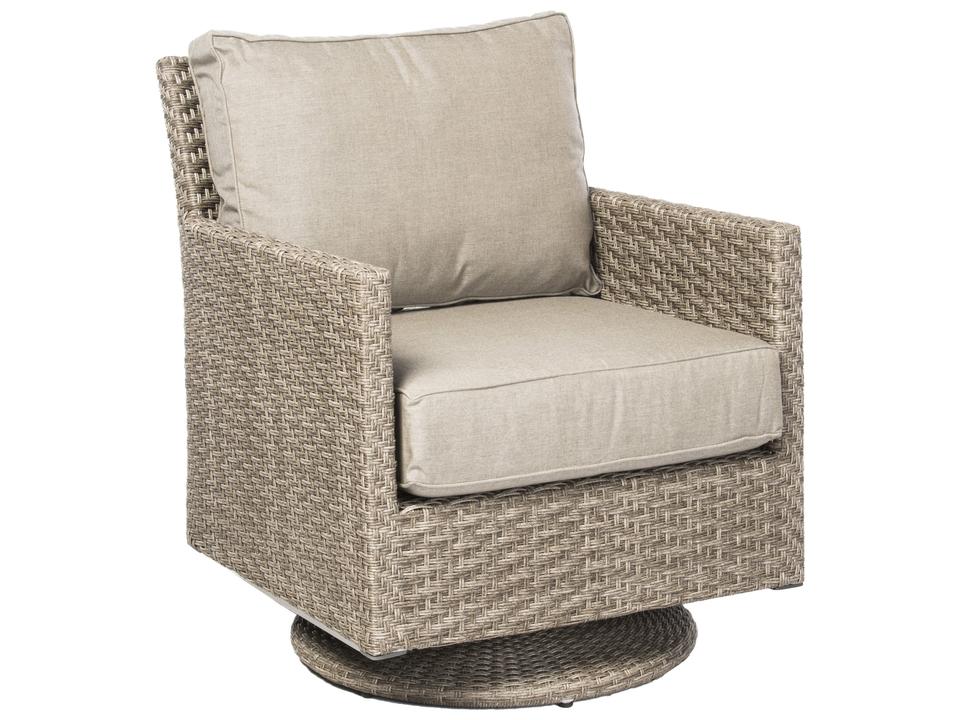 Cornwall Vintage Wicker Swivel Glider Outdoor Lounge Chair