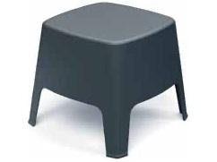 Milane End Table in Charcoal Plastic