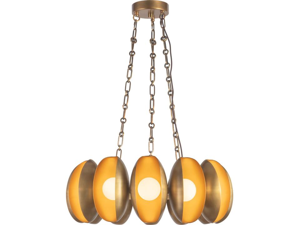 Cortez Vintage Brass Chandelier