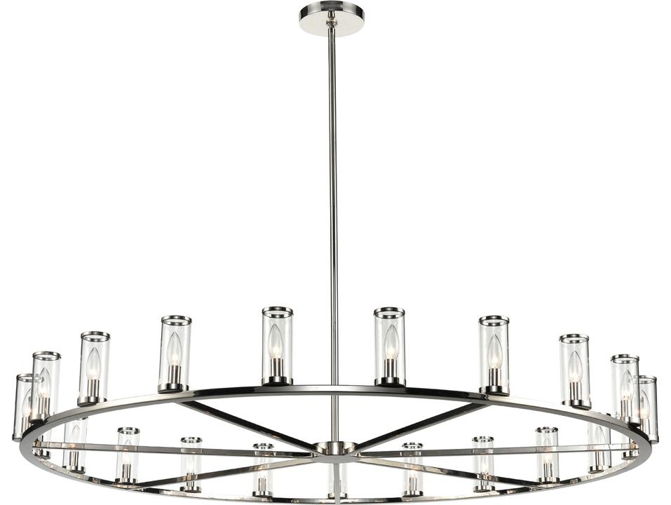 Revolve 21 Light Chandelier in Polished Nickel