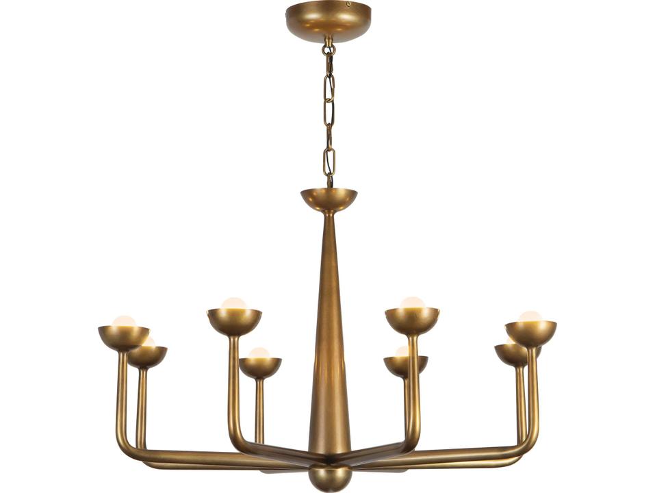 Spade Vintage Brass Chandelier