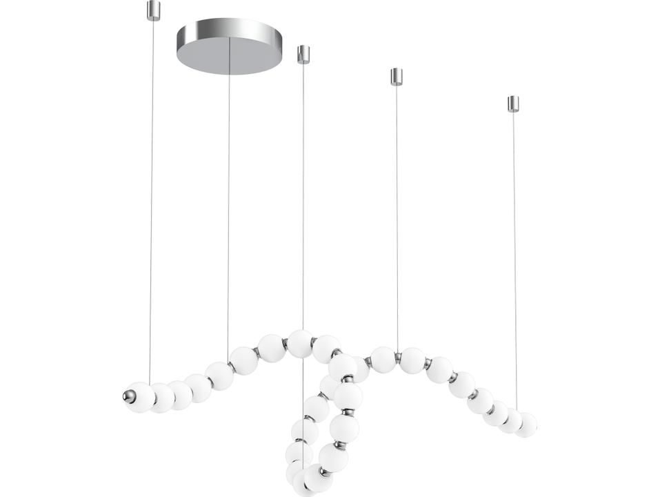 Alora Akoya Integrated LED Linear Chandelier in Chrome