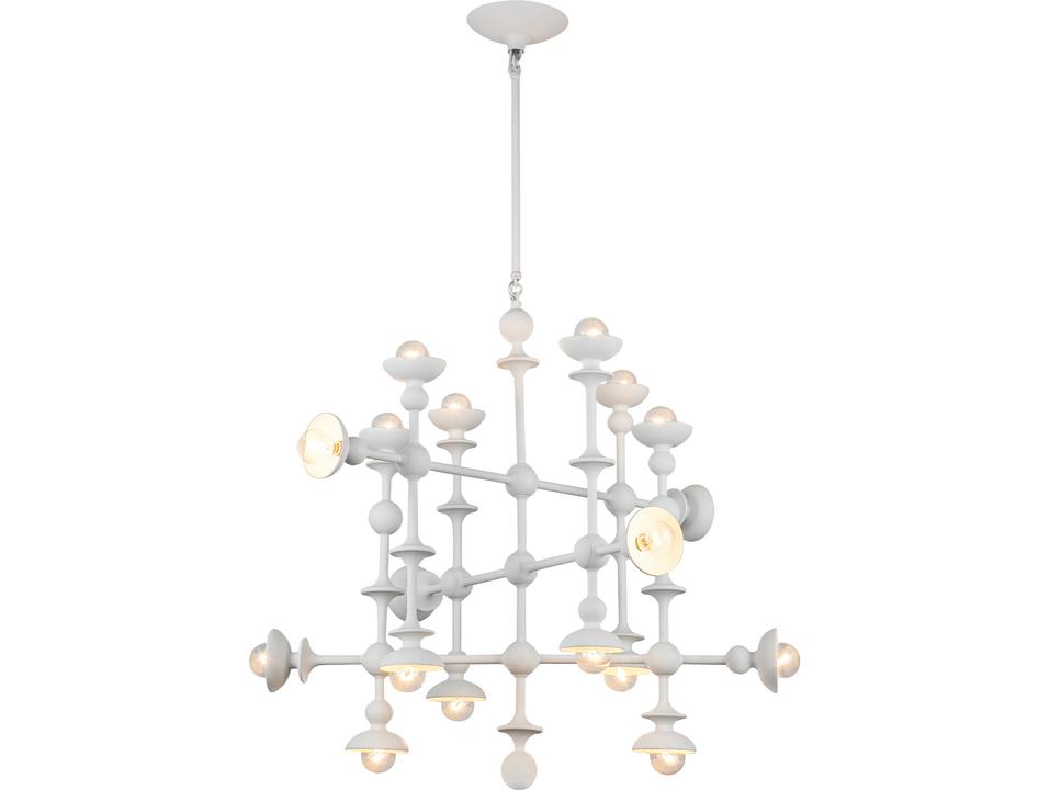Cadence 18-Light Chandelier in Antique White Steel