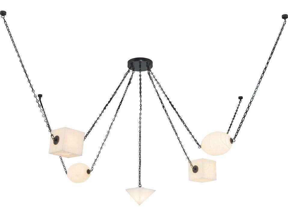 Mineral Urban Bronze Alabaster Geometric Chandelier