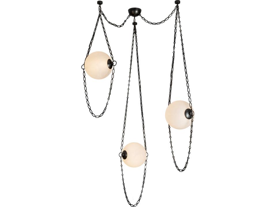 Petra Urban Bronze Cloud Glass Globe Chandelier