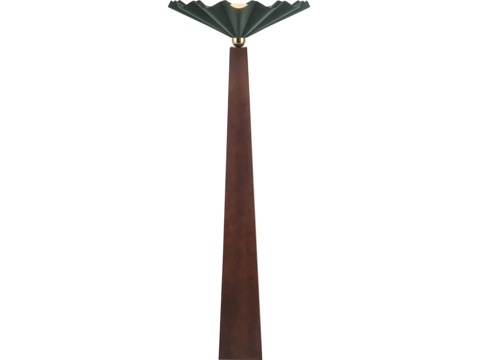 Furrow Pine Green Brown Floor Lamp