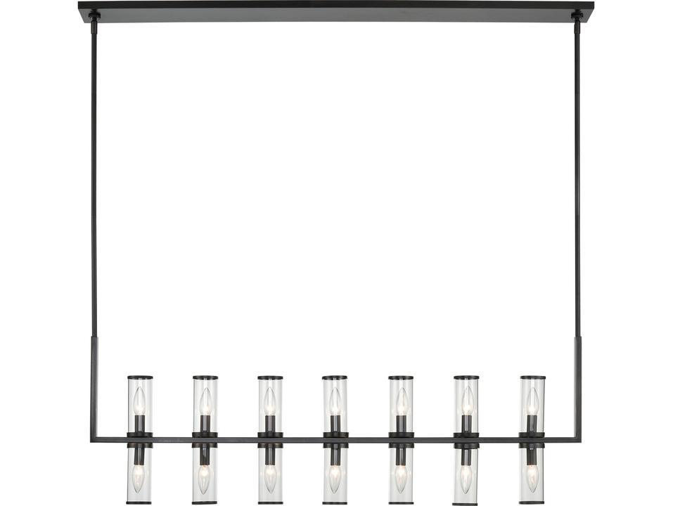 Revolve Linear Pendant Chandelier Urban Bronze