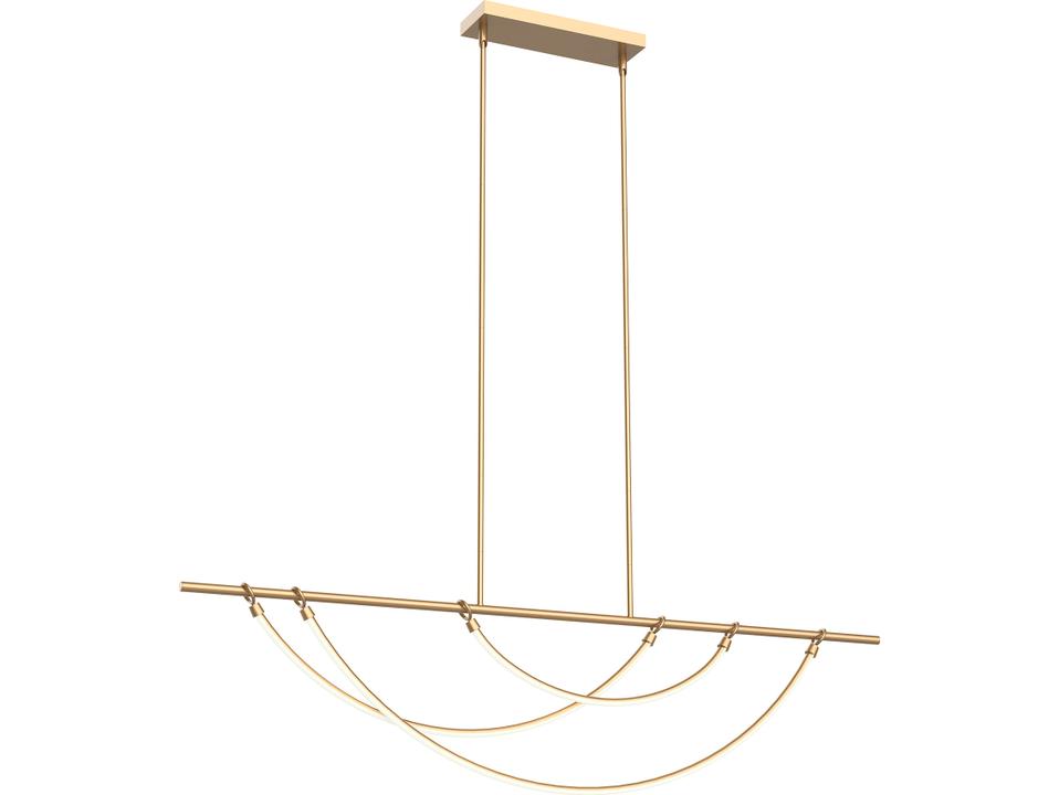 Aryas 60 inch LED Linear Pendant Light in Vintage Brass