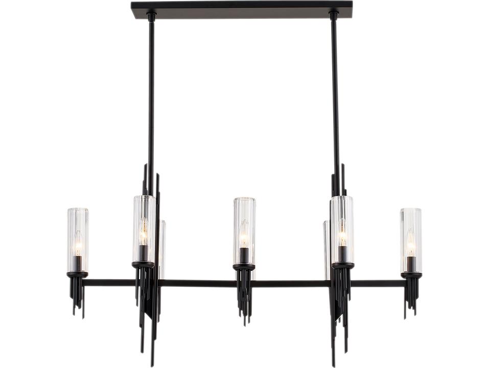 Torres 8-Light Linear Pendant in Matte Black