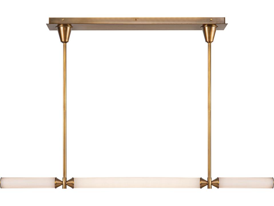 Edwin 48 Inch LED Linear Pendant Light Vintage Brass