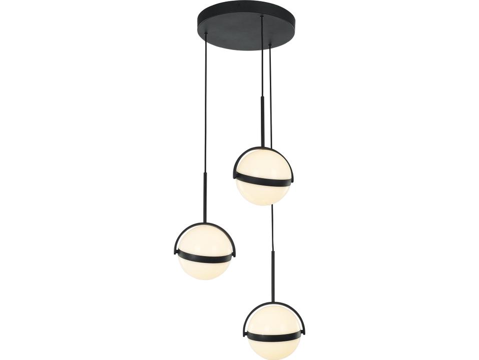 Globo 3-Head LED Multi-Pendant in Matte Black