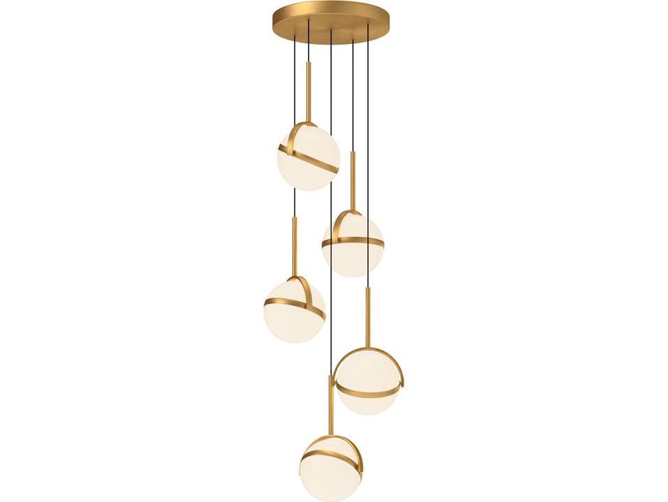 Globo Brushed Gold Pendant
