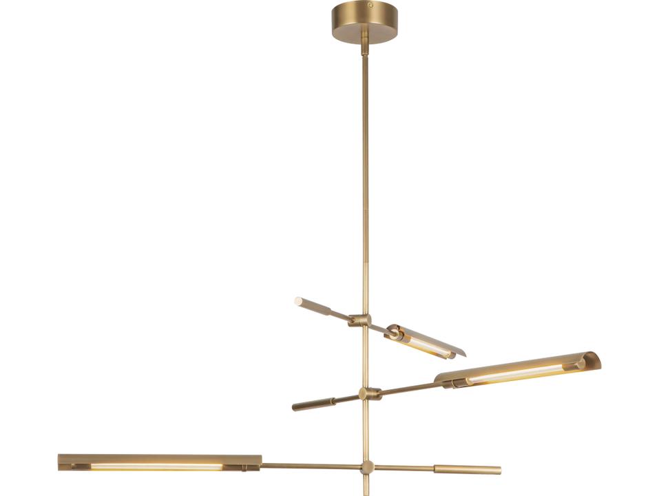 Astrid LED Multi Pendant in Vintage Brass Mid-Century Modern