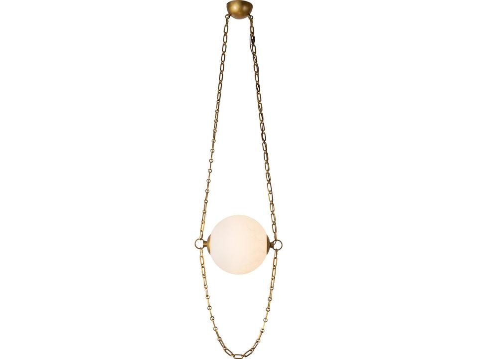 Petra Vintage Brass Cloud Glass Globe Pendant